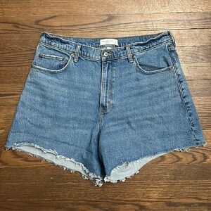 Abercrombie & Fitch The Dad Short High Rise Denim Curve